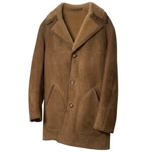 Vintage Men’s Rancher Suede & Wool Coat | Sawyer of Napa | Brown Sz 40 (M-L)